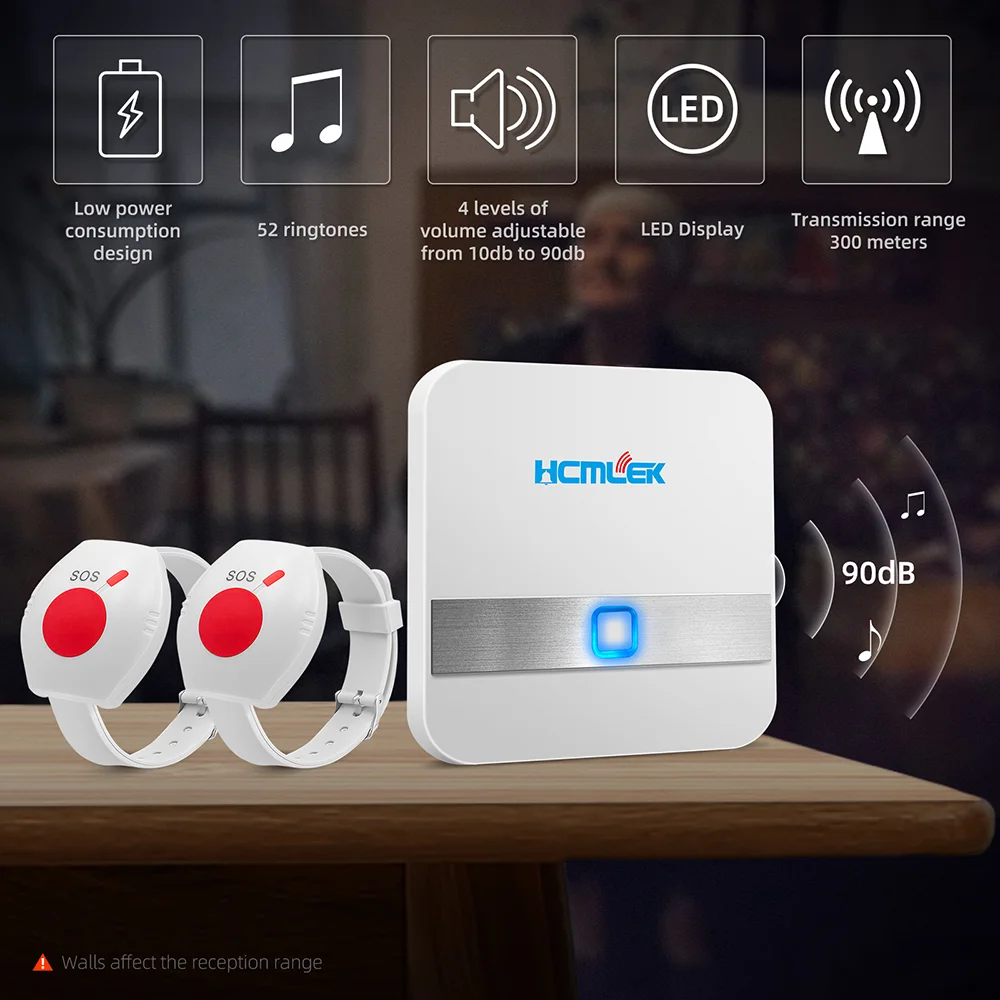 Personal Wireless Watch Sos Call Panic Medical Alarm For Elder And Children Emergency Call Button
