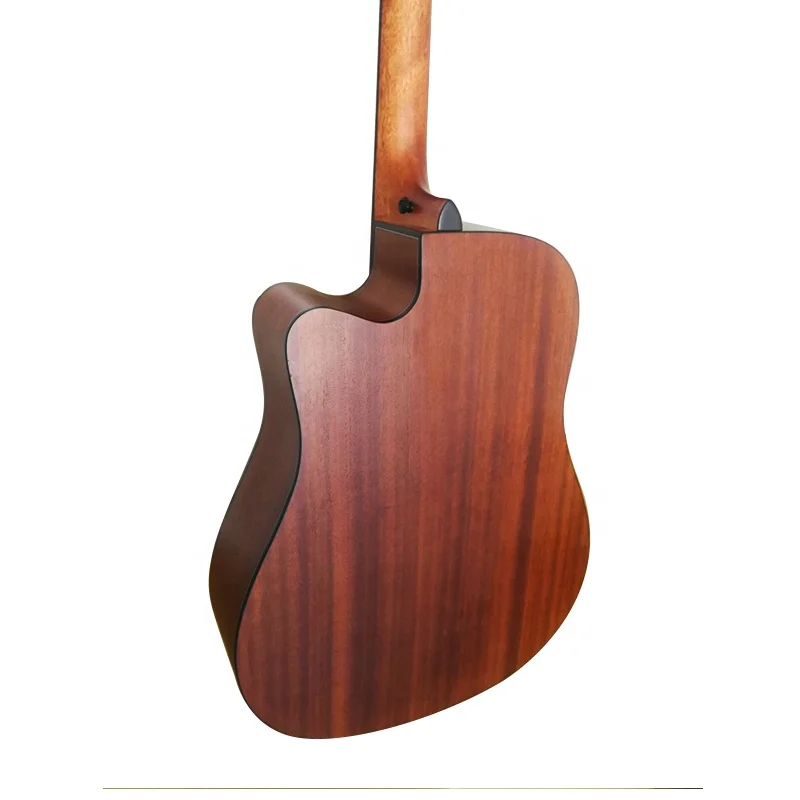 Aiersi Dreadnaught solid spruce top cutaway shape acoustic guitar