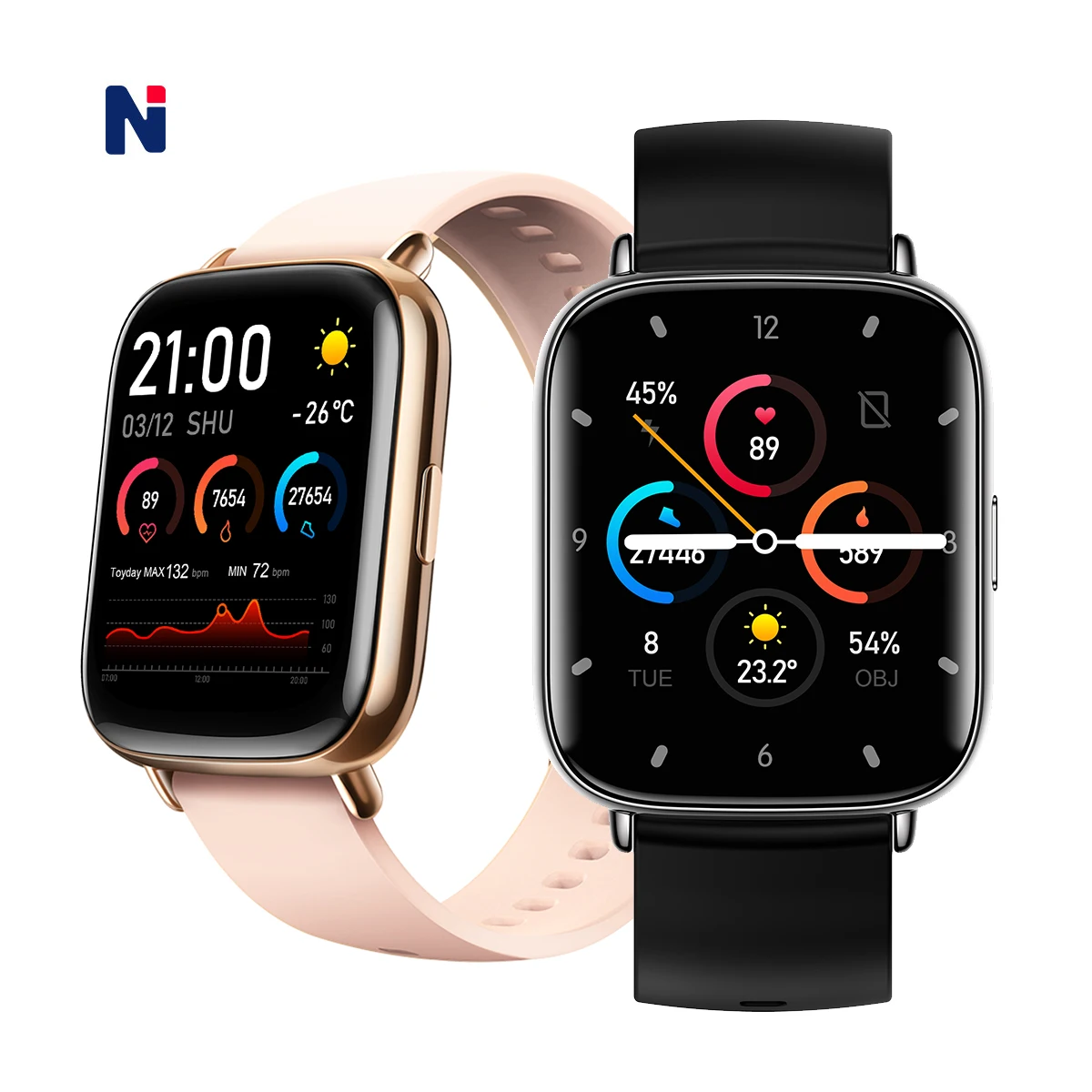 New touch screen noise fitness  gps NFC smartwatch relojes de mujer manufacturer
