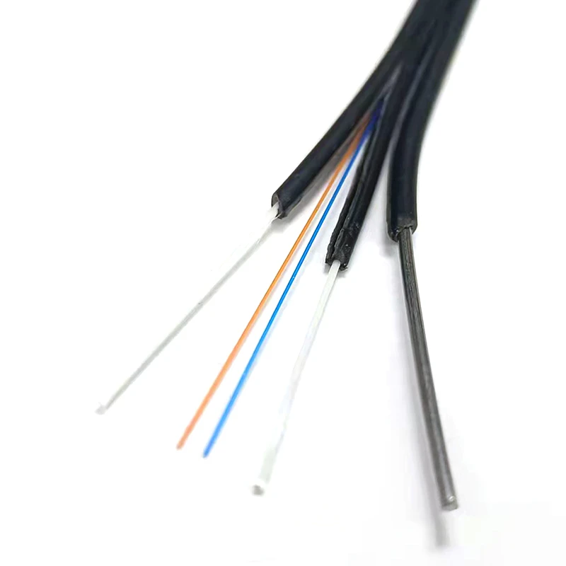 GJXFH in the access network with a black Lsoh Low Smoke Zero Halogen(LSZH) out sheath FTTH fiber optic drop cable for indoor