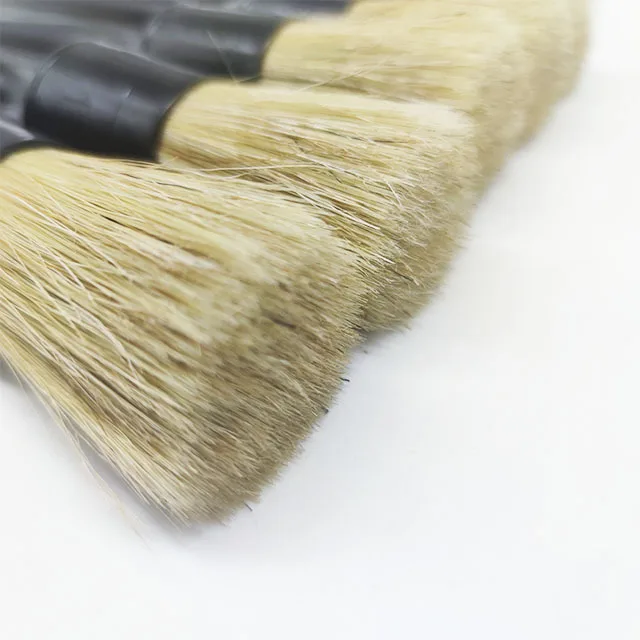 High quality hog Hair interior cleaning wash wheel brush set 5pcs car gap detailing brush set