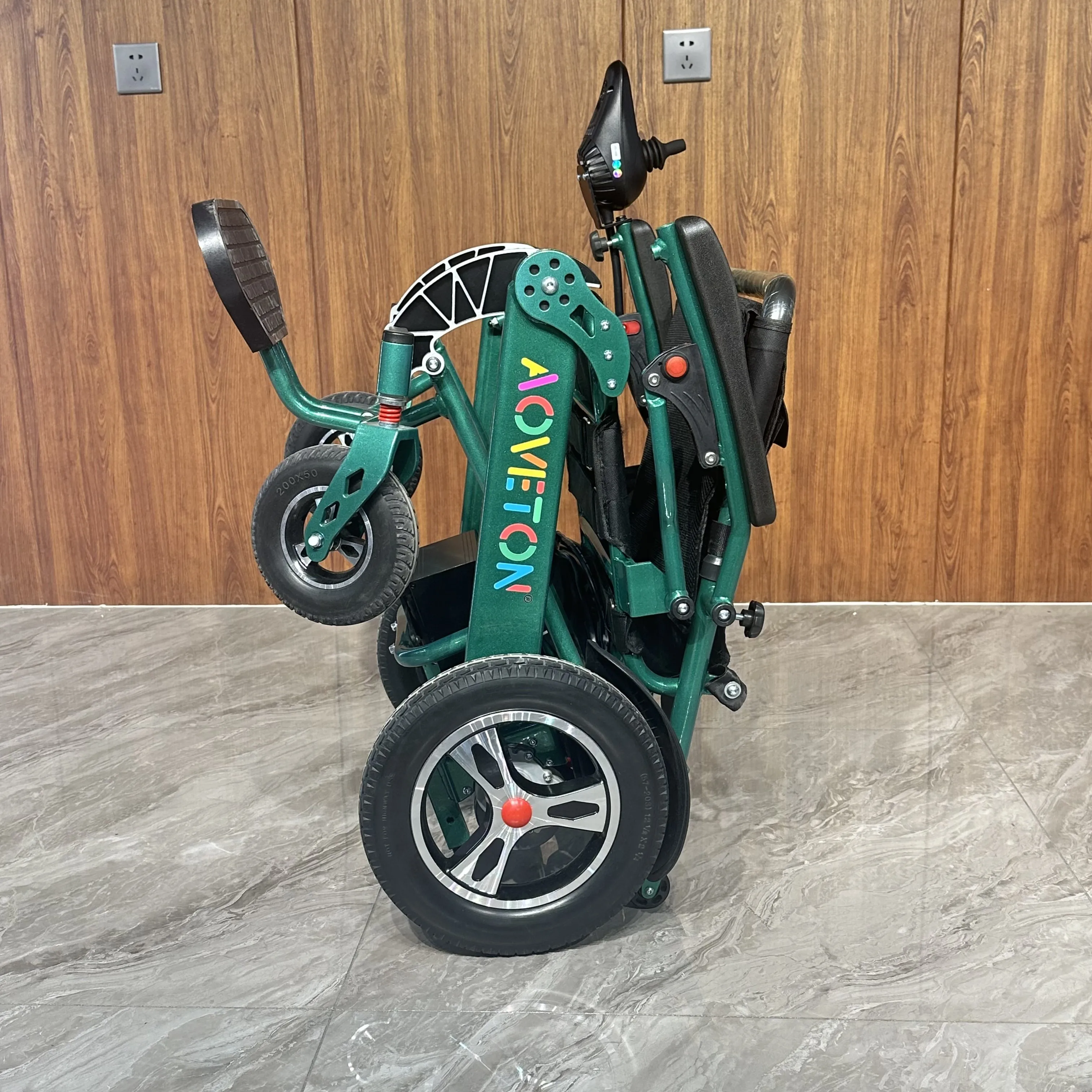 Fully functional lithium battery aluminum alloy electric wheelchair, foldable rehabilitation therapy walker roller