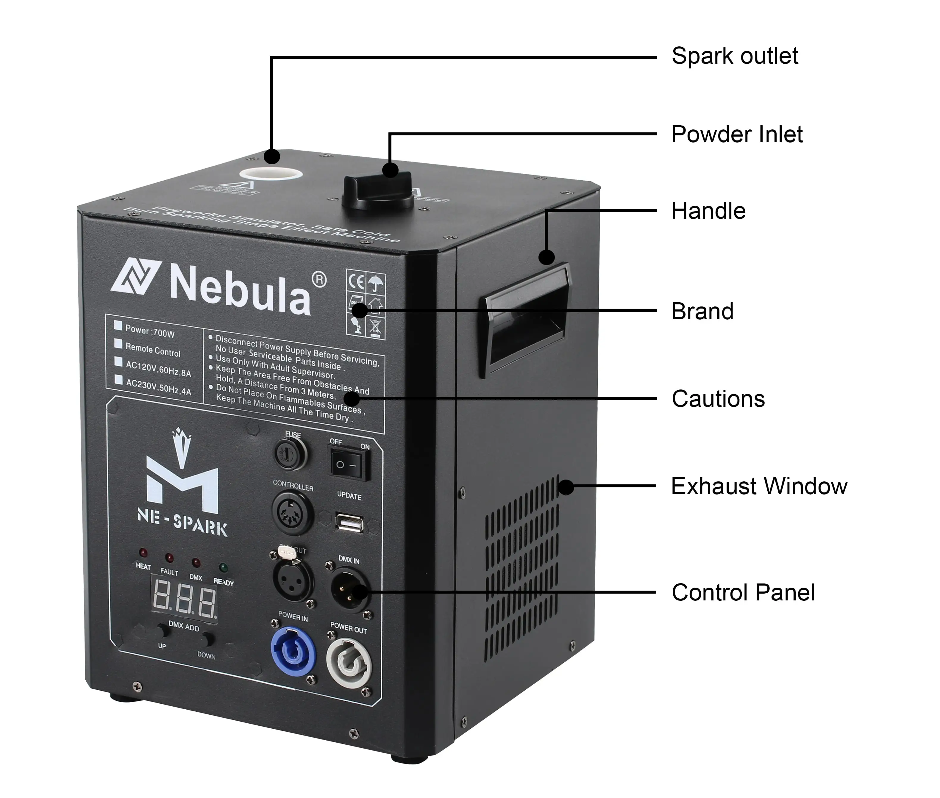 EXW price cold spark machine well-design pyro device fireworks equipment stage effect producer for large-scale performance