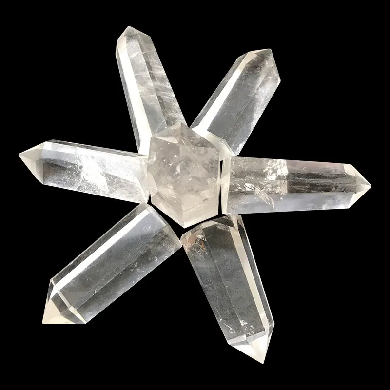 Natural  Gemstone Angel Aura Clear Healing Crystals Points Obelisk Clear Quartz Crystal Wands  for Mother Day Gift
