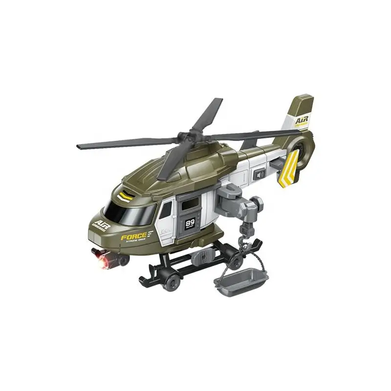Multifunction helicopter airplane children kids play creative sound light plastic plane toy slide