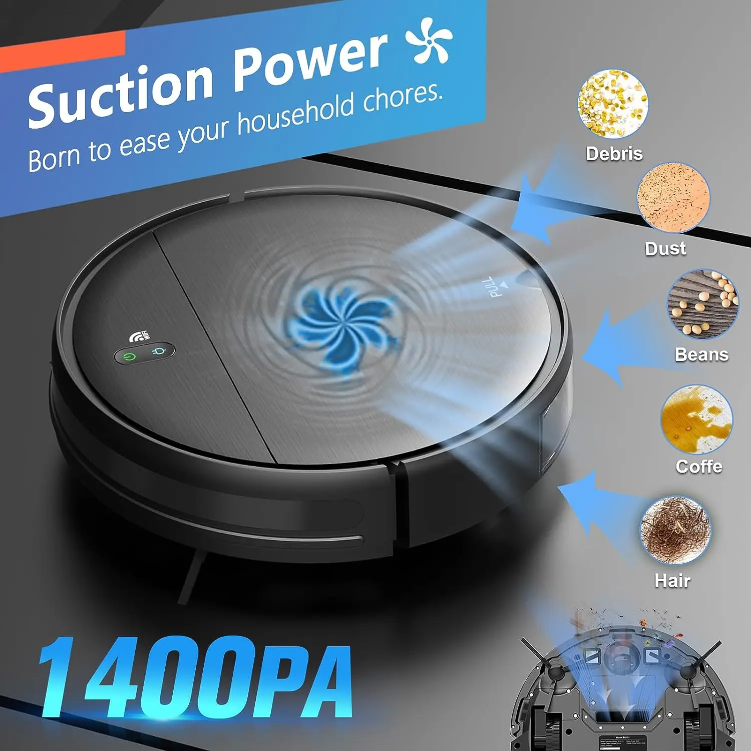 Germany Warehouse Smart Robot Vacuum Auto Charging Household Sweeping Robot Wholesale High Suction Robotic Vacuum Cleaner