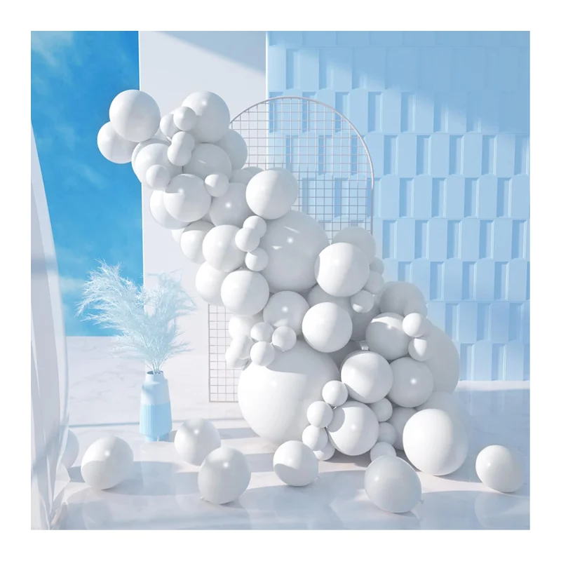 White pink blue purple coffee yellow red matte retro chrome ballon 100Pcs 5/10/12/18 Inch Birthday Party Balloons Garland Kit