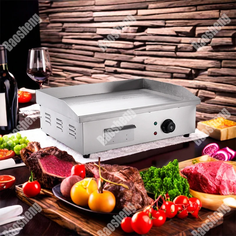 Commercial Griddle Restaurant Kitchen Stainless Steel Flat Top Griddle Grill Cast Iron Plate Griddle