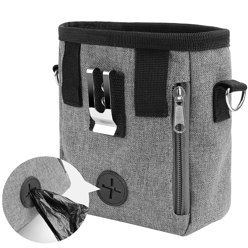 Pet Treat Training Pouch Puppy Fanny Pack Poop Dispenser Dog Walking Waist Bag