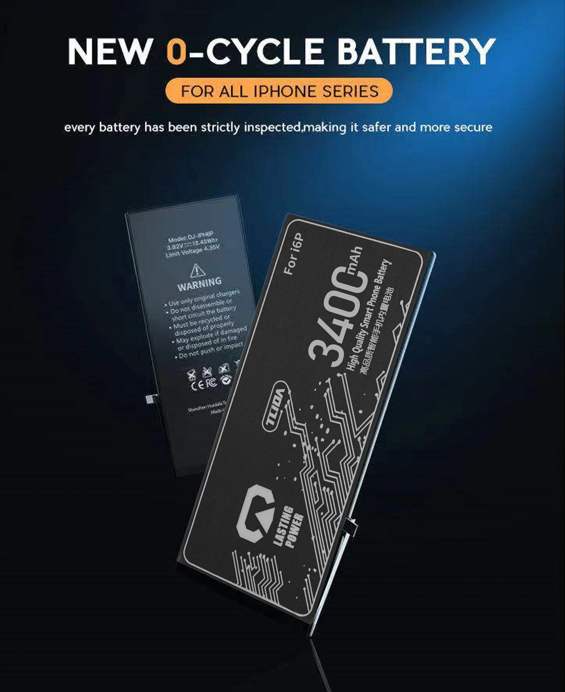 2023 Cell phone battery OEM for iphone XS battery XR X 8 7 6 5 4 0 cycle factory supply directly real capacity