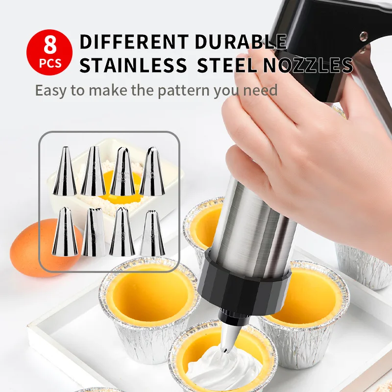 Home Stainless steel Cookies Press Cutter machine Cake decorating gun baking tools cookie mold maker With 13 mould pieces
