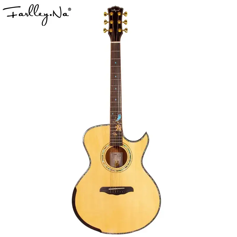 Wholesale Cheap 41 Inch Cutaway Spruce Novice Bright Acoustic Guitar