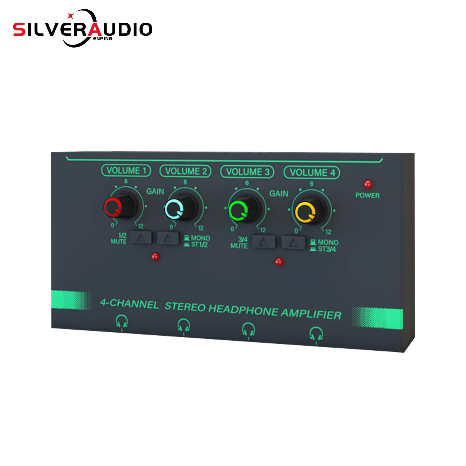 GAX-PX400 New 4-Channel Mini Stereo Mixer Audio OEM/ODM Ultra Low Noise Line Amplifier USB Powered Output Device Mixer