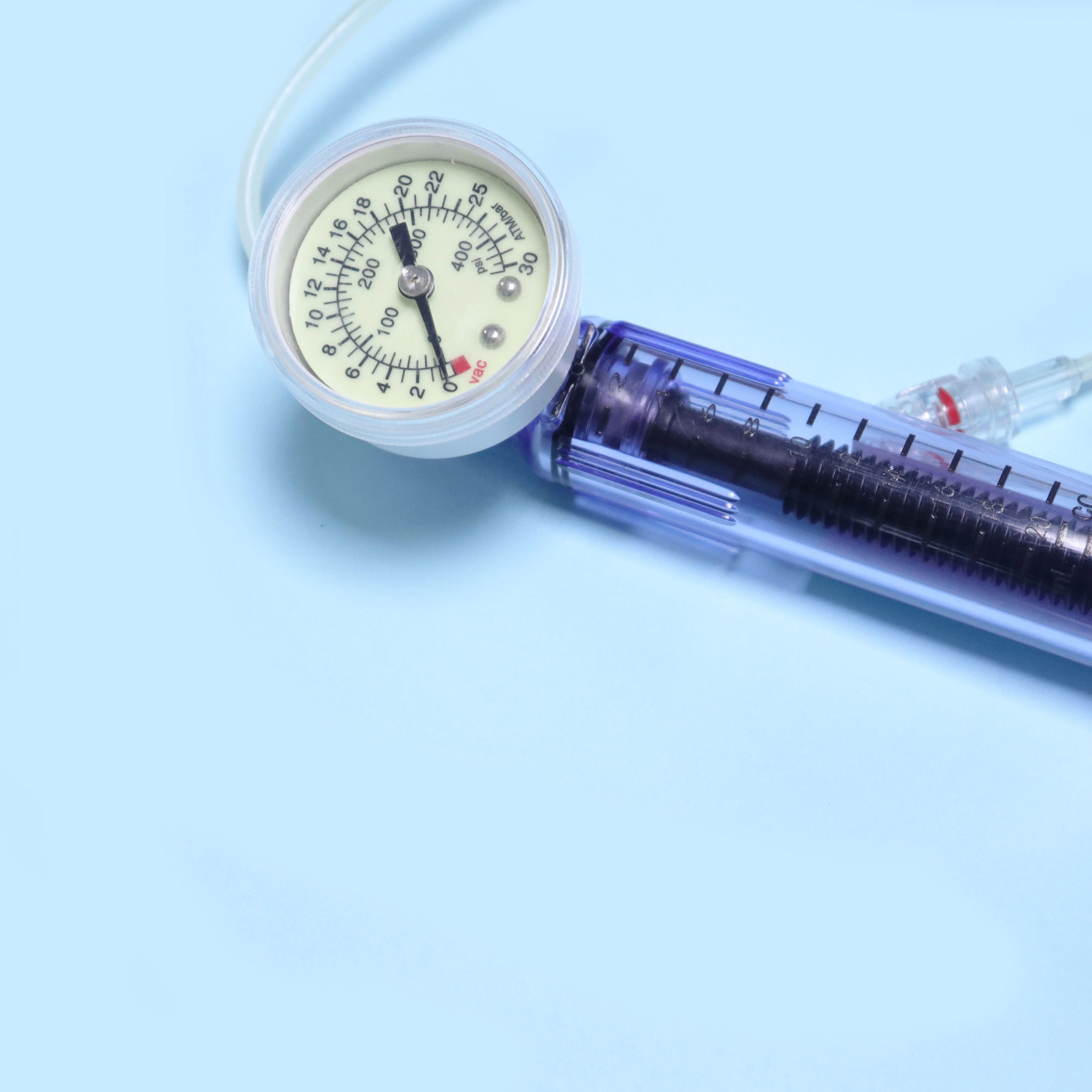 Tianck medical supplies PTCA inflator pump vascular catheter angiography balloon inflation device