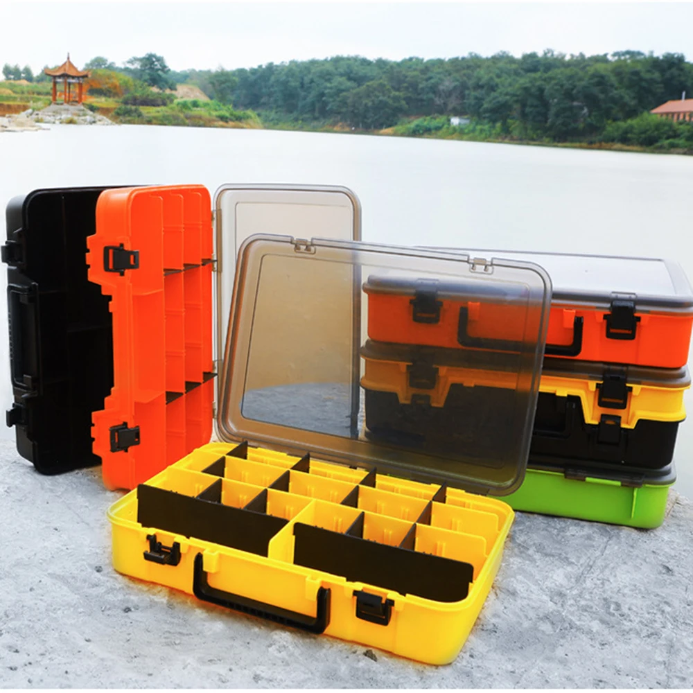 Double Layer Fishing Kit Lead Hook False Bait Accessories Box Mini Utility Lures Fishing Box MC889
