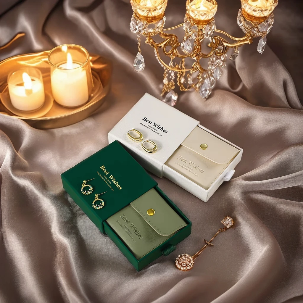 Handmade Luxurious Rectangle Jewelry Packaging Box Square Trinket Box for Necklace Storage and Elegant Packaging