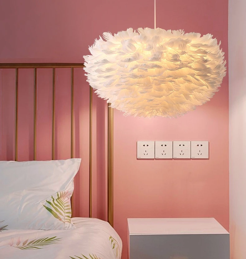 Китайское профессиональное производство тканевых художественных перьев люстры 2021 домашнее освещение