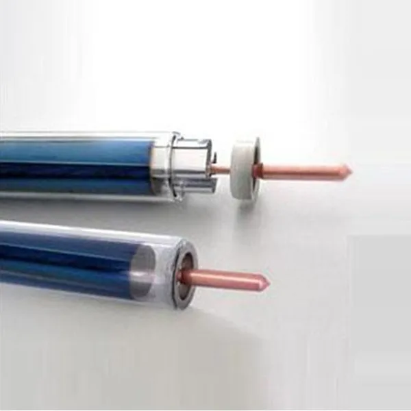 High quality vacuum tubes with heat pipes, copper heat pipe evacuated tubes