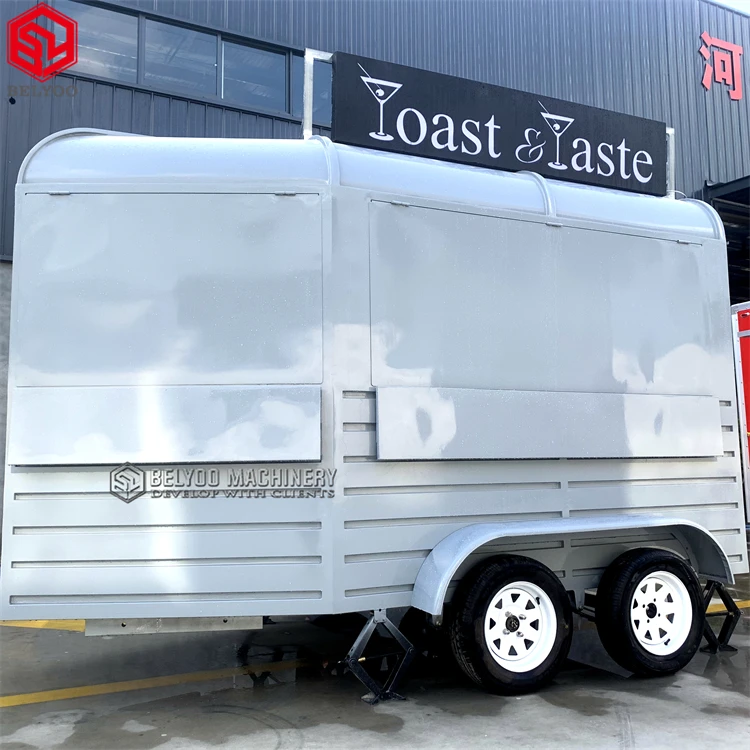 Customized Multi-function Food Trailer With Accept Shape Mobile Street Food Trailer Sugar Vintage Drink Bar Horse Trailer Shop
