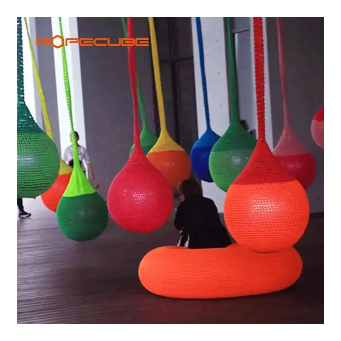 Colorful Handmade Crochet Net Swing for Indoor and Outdoor Slides Amusement Park Kindergarten New Playground Items