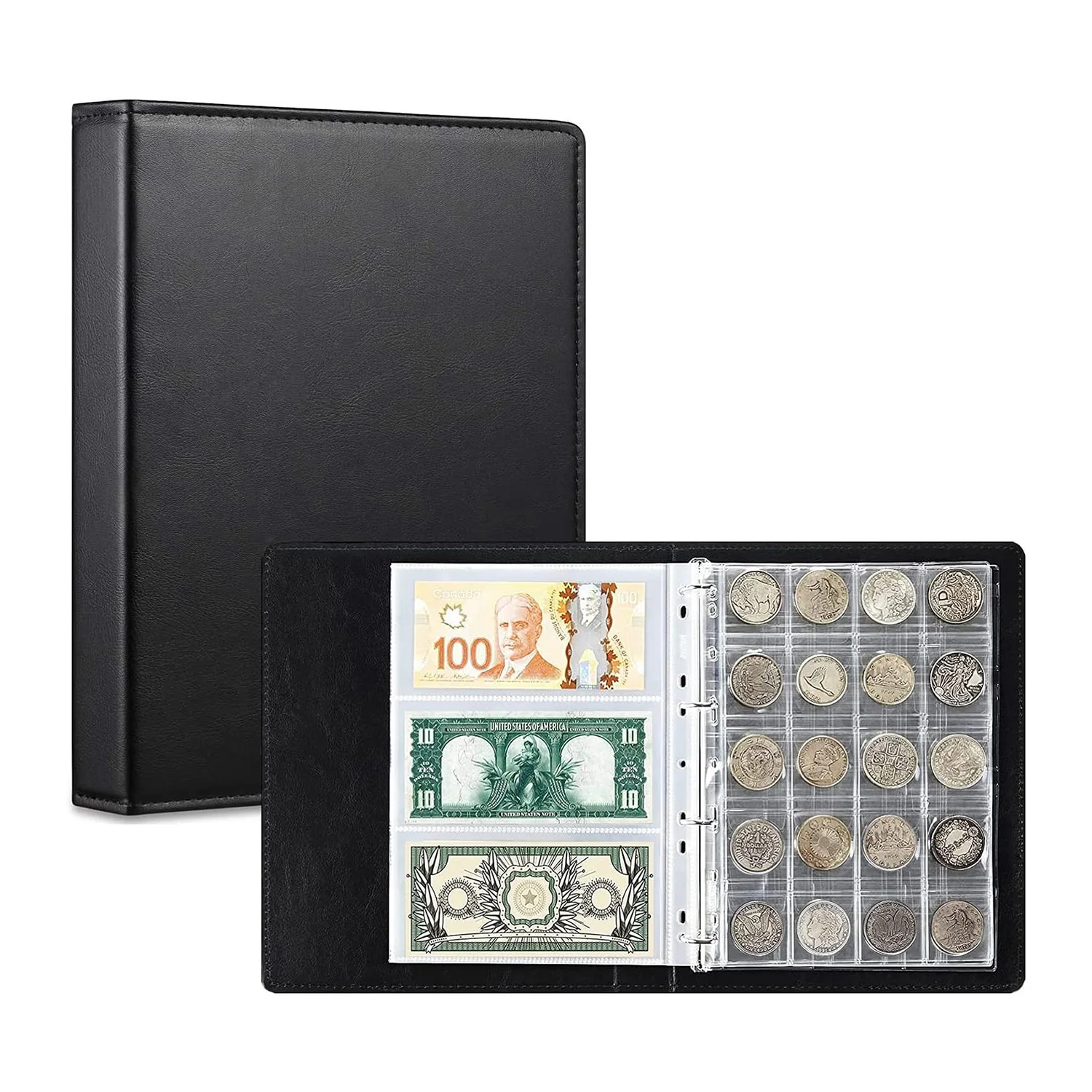 Banknote Currency Collecting Album Paper Money Collection Storage Book Binder for Bill Note Stamp Collector Display
