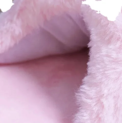 Cute Home Slippers Women Winter indoor fur Flip Flop Alpaca Pink Brown Alpaca Parent-child Floor Soft Stripe House Shoe girl
