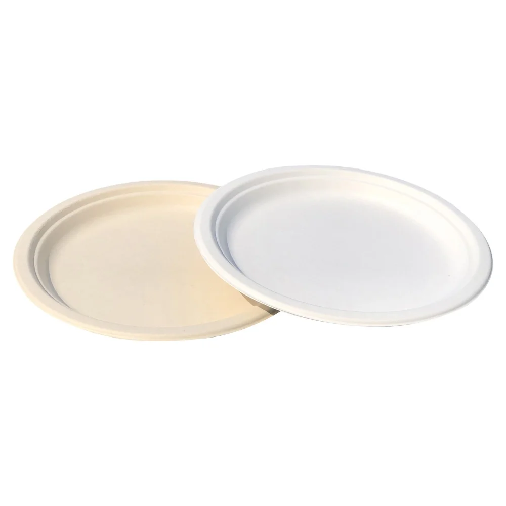 Custom High Quality Plates Sets Sugarcane Bagasse Tableware  Restaurant Plates