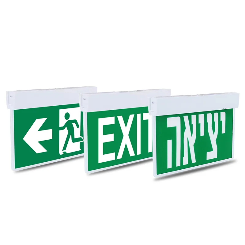 Waterproof Rechargeable LFP battery evacuation signs ceiling mounted alarm fire indicator led emergency exit light