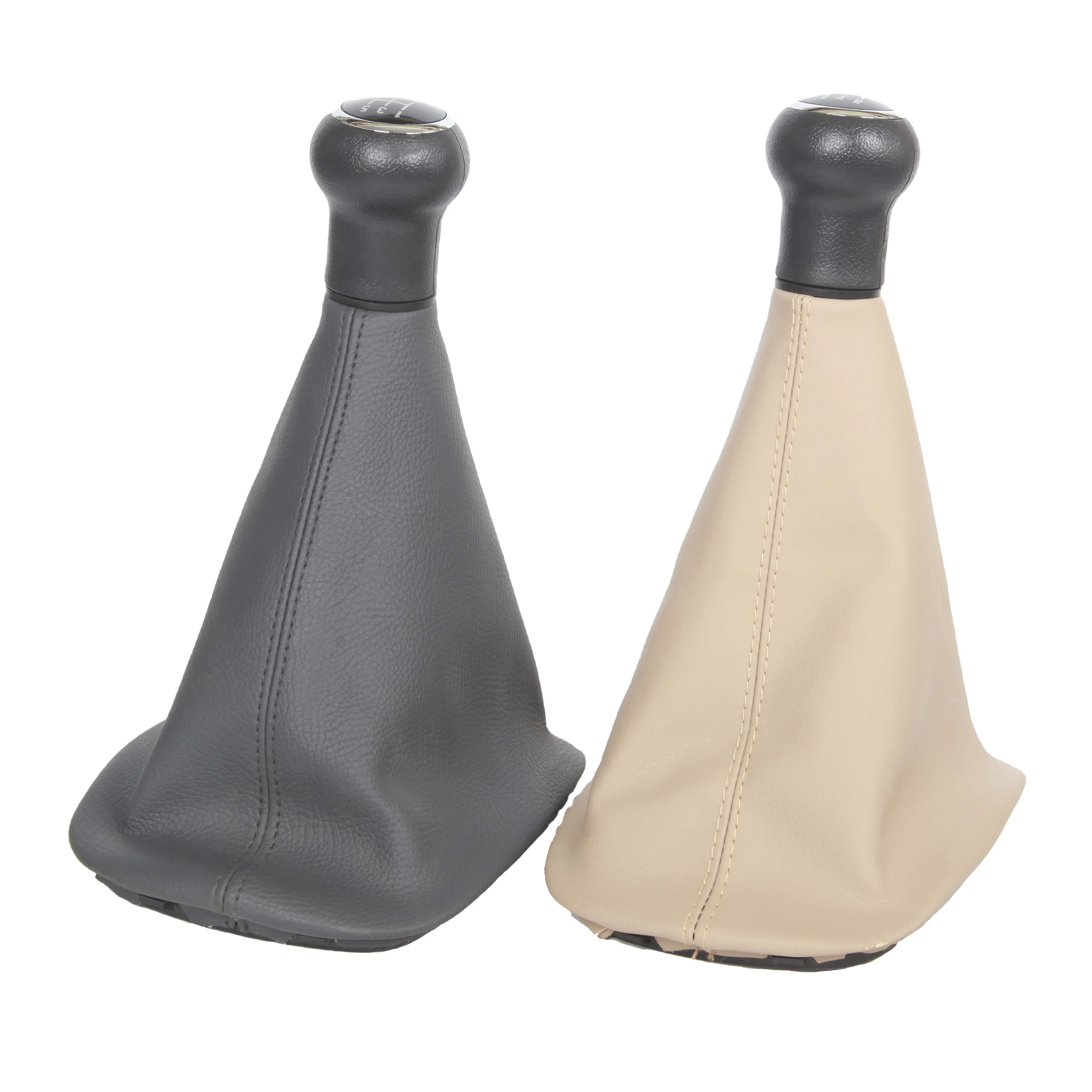 Manual high quality car gear shift knob cover gray/beige gear lever dust cover 5 speed universal for Passat B5