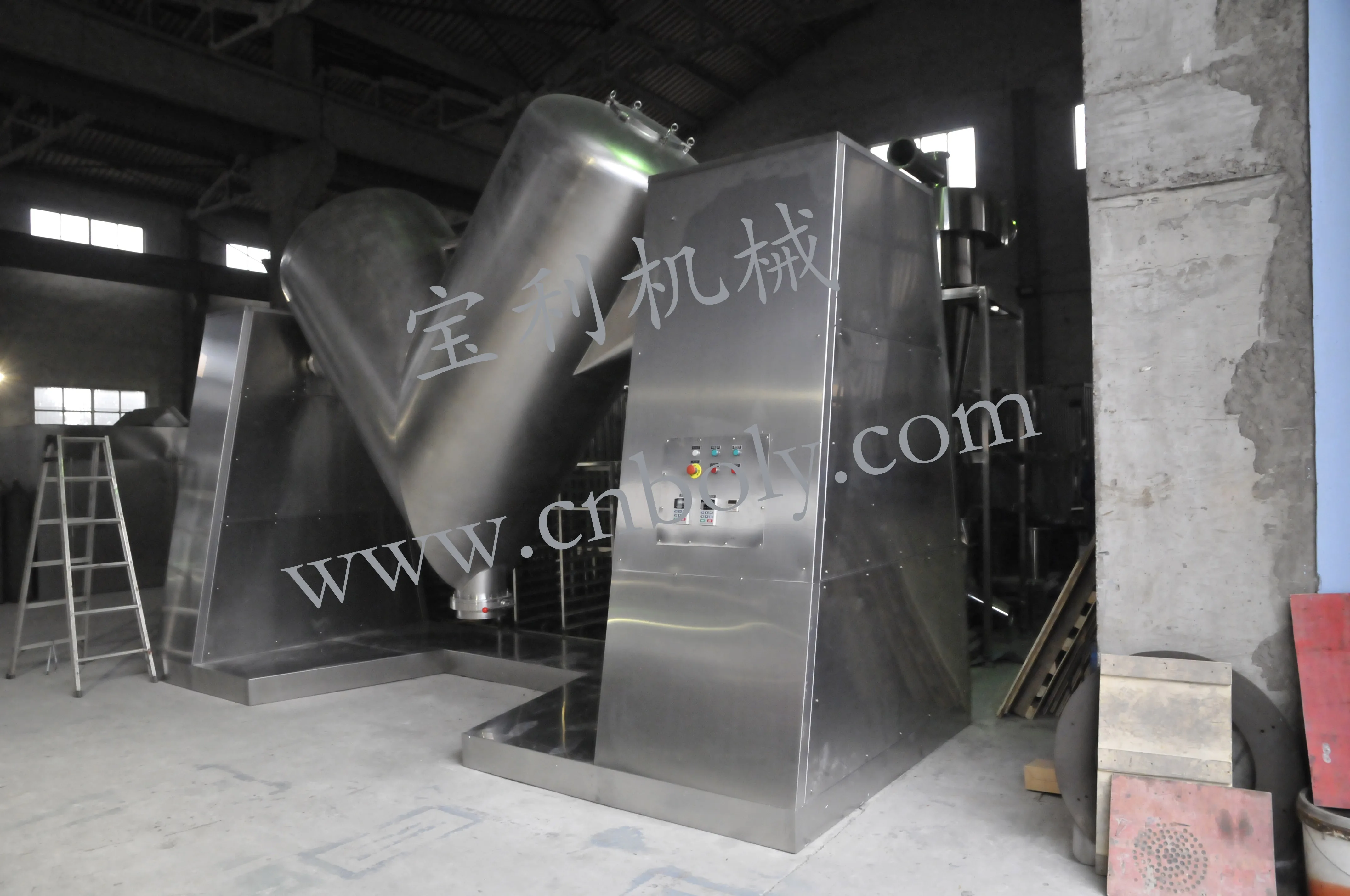 High Efficiency Pharmaceutical Industrial V Type Agitator Mixer Machine For Synthetic drugs