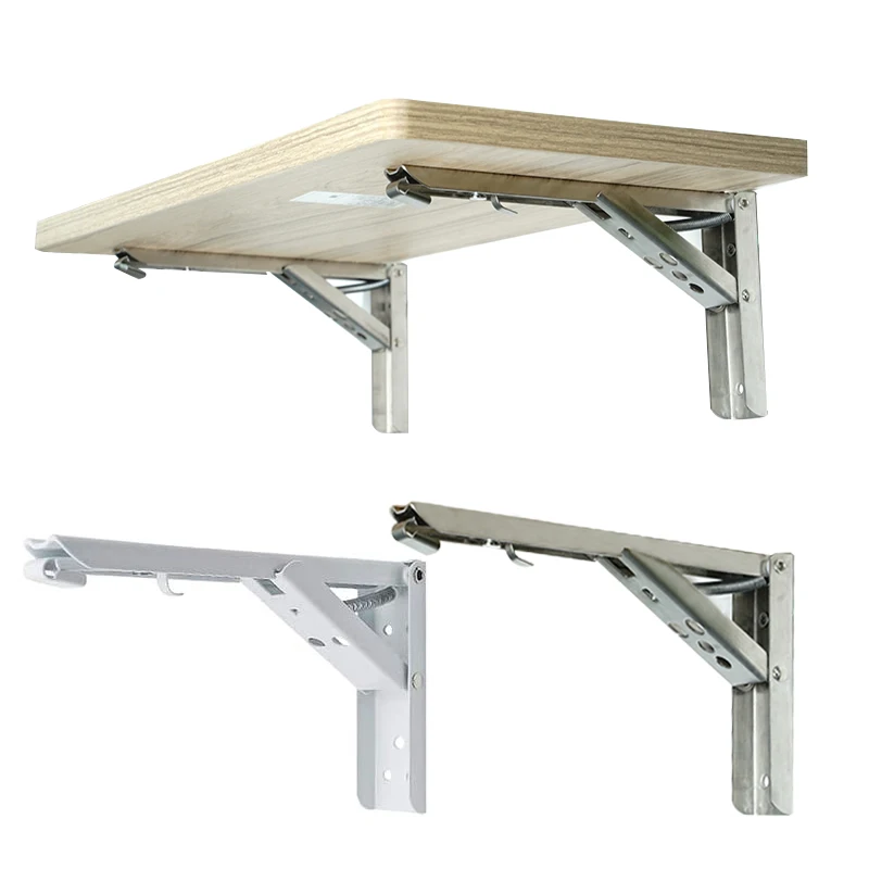 8 Inch To 14 Inch Metal Shelf Bracket Table Bench Support Bracket Wall Mounted Folding Shelf Brackets