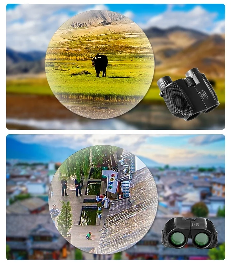 
Custom 10x25 Made In China Children Long Range Army Zoom Bird Watching Opera Mini Binoculars 