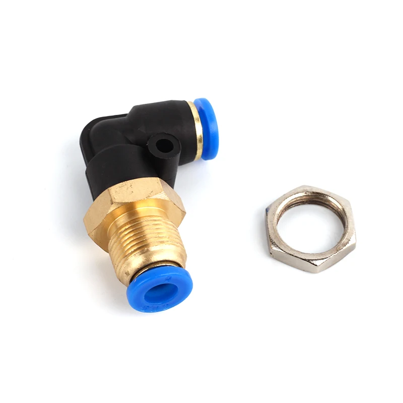 SNS SPLM Series Elbow Bulkhead Push In Connect Fitting Pipe Tube Union Quick Connector