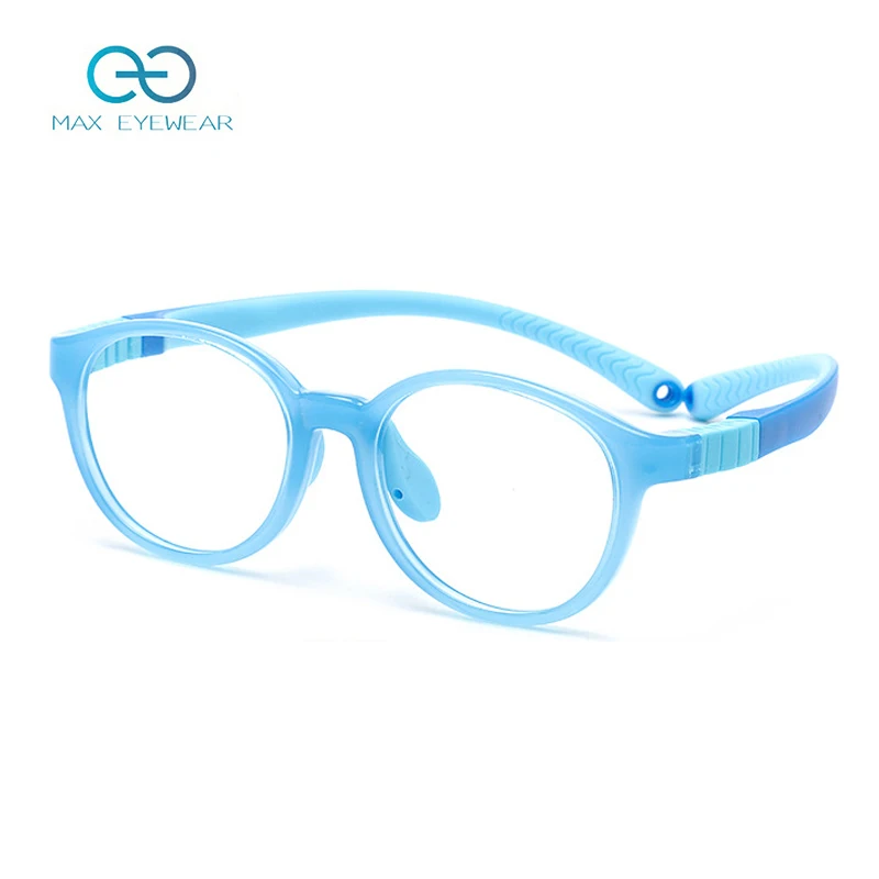 
Optical Frame Light Blocking Glasses Kids for Reading Glasses 1820 2020 Detachable Silicon Unisex Computer Anti Solid Blue 