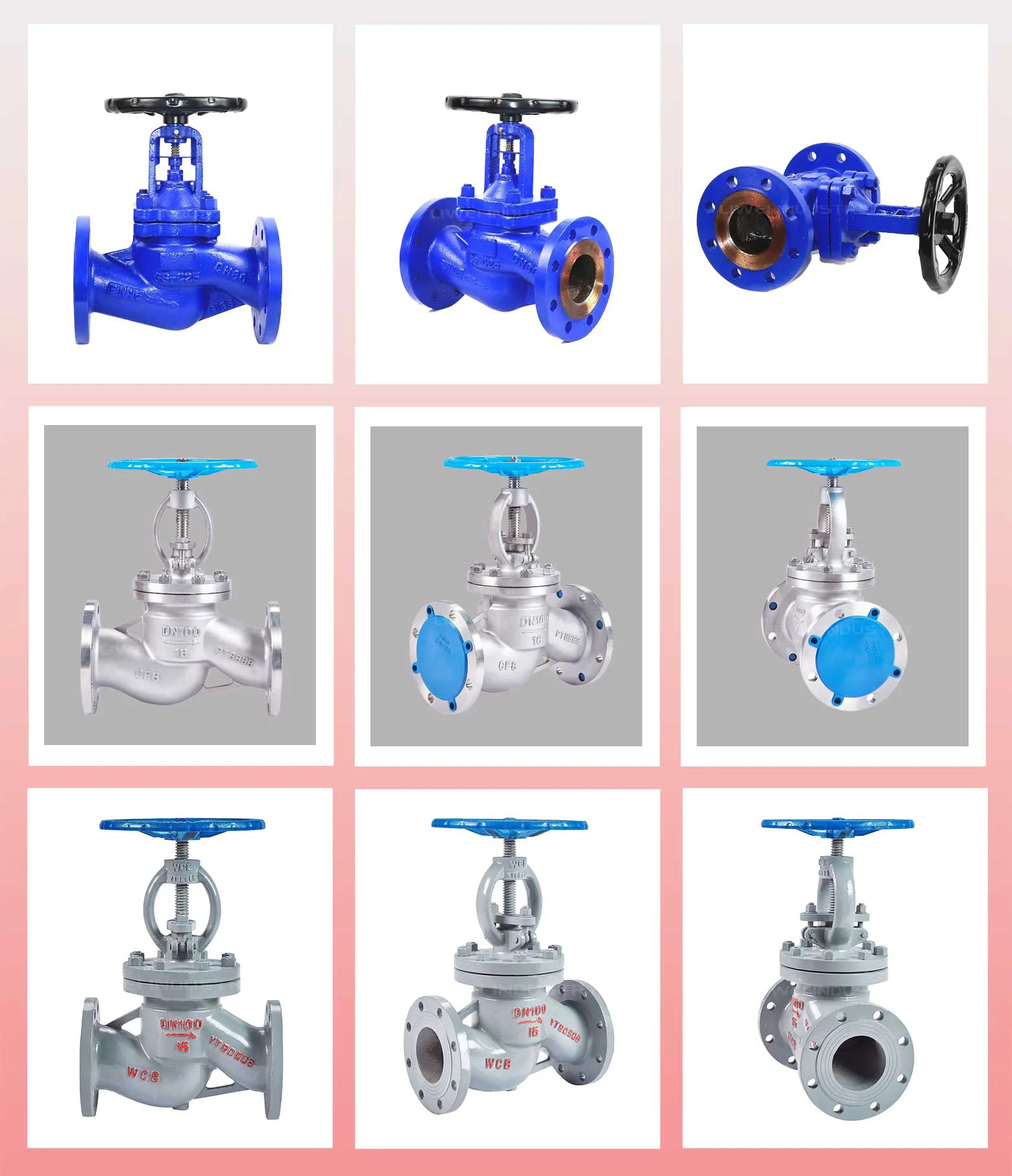 Carbon Steel Bellow Globe Valve Custom Electric Operated Globe Valve DIN PN16-PN40 Globe Valve