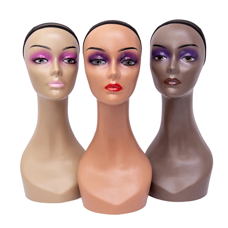 Mannequin Head for Wigs Making and Display Doll Head wig Mannequin stand Training  Bald Manikin Head