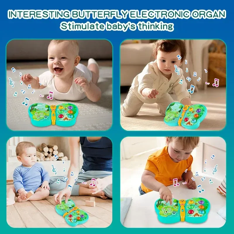 Baby Electric Music Story Butterfly Electronic Organ Baby Sound And Light Learning Machine Early Education Educational Toy