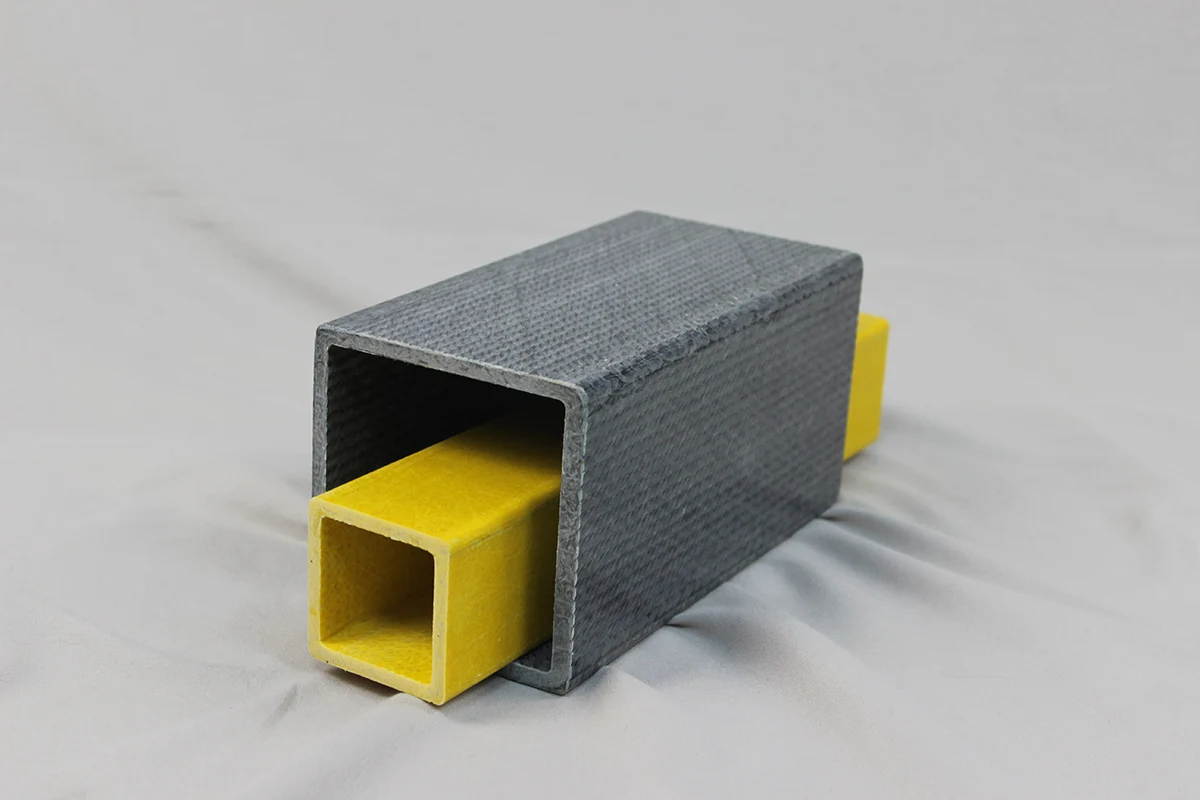 Cooling Tower Bracket Support High Strength Anti Corrosion Fiberglass FRP GRP Pultruded Square Tubes