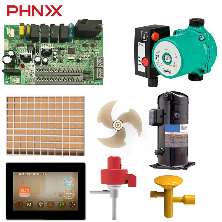 PHNIX R410A рабочий диапазон-15C-55C Pompa Di Calore Промышленный источник воздуха тепловой насос водонагреватель для