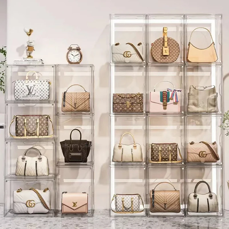 Лидер продаж, 2023 прозрачный органайзер для хранения сумок, акриловый футляр для дисплея, органайзер для сумок