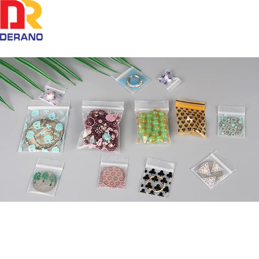 Custom Factory Biodegradable Waterproof Mini Two Mil Reclosable Ziplock Clear Plastic Bag