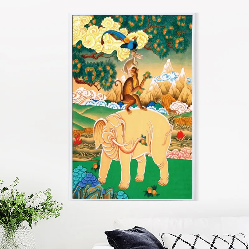 Frescoed Animal DIY Handmade Painting High Quality Magic Cube Drill Factory Direct Wall Decorations For Home Diamond Painting