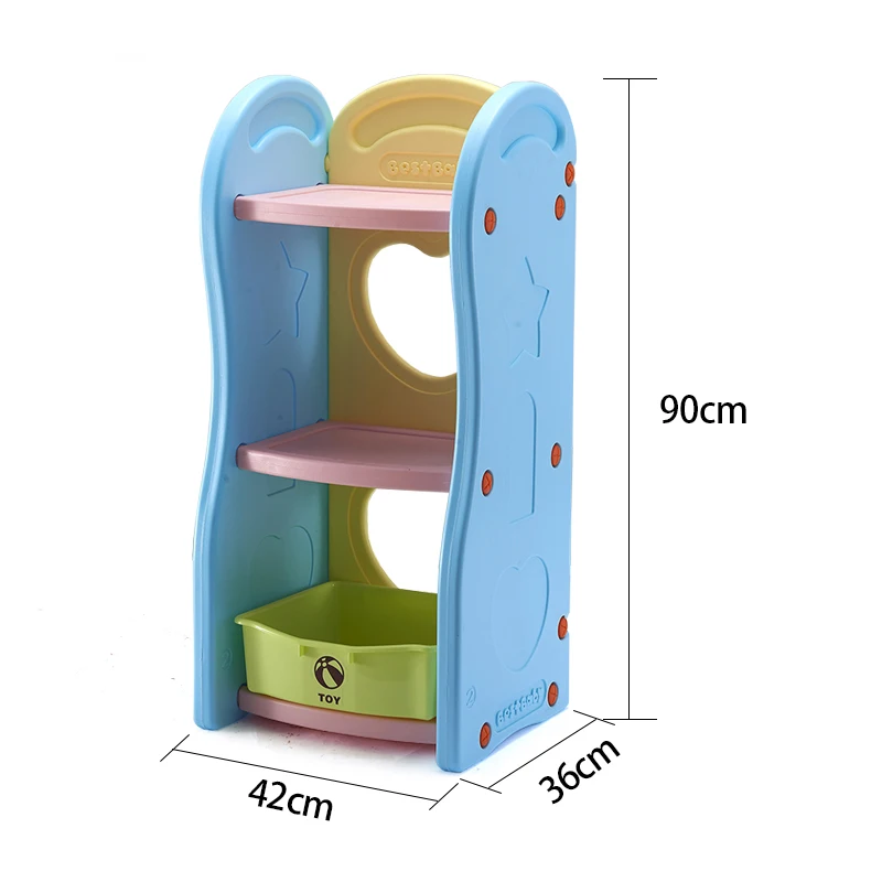 Custom High Quality Toy Cabinet Shelf Storage Plastic Toy Bin Organizer