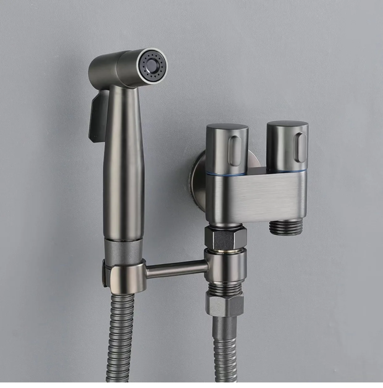 Toilet spray gun Portable jet fresh water shower holder wall mounted No drilling high pressure handheld toilet water spray kit