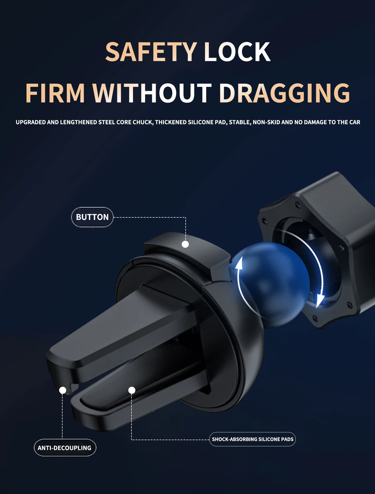 Automatic induction car wireless charger bracket magnetic charging luminescent LOGO flaring machine to open and close