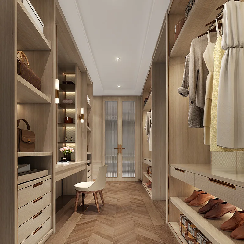 HQSLP clothes storage custom solid wood wardrobe doors wardrobe prices bedroom closet wood wardrobe cabinets