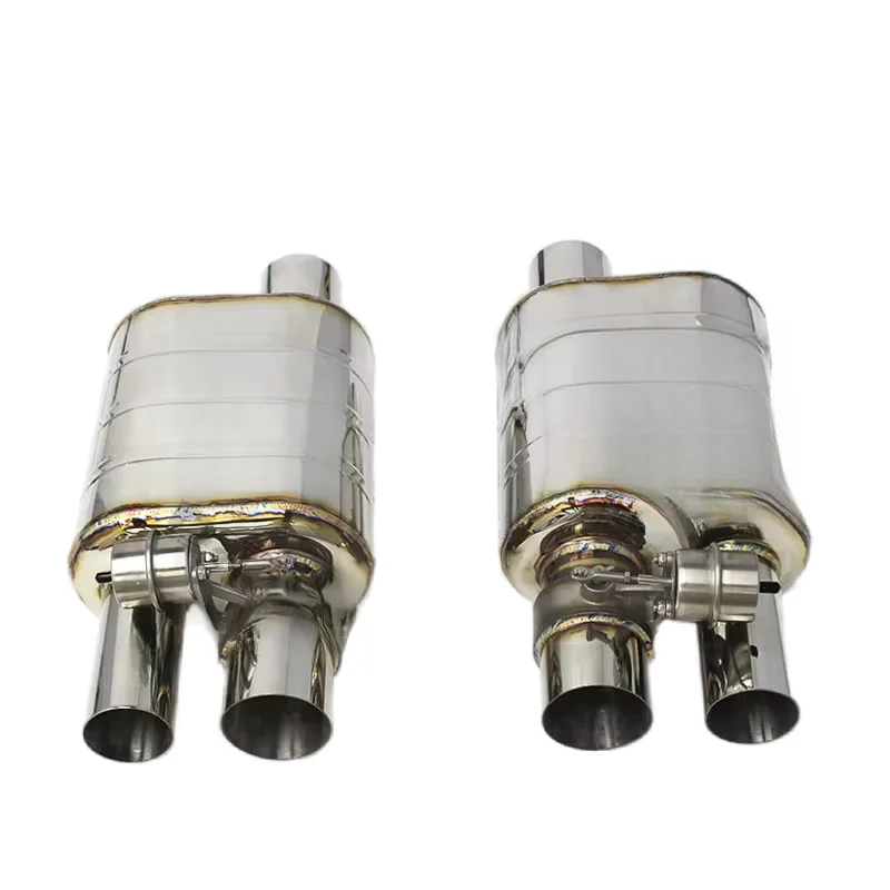 High performance automobile exhaust muffler, electronic remote control of stainless steel automobile exhaust pipe