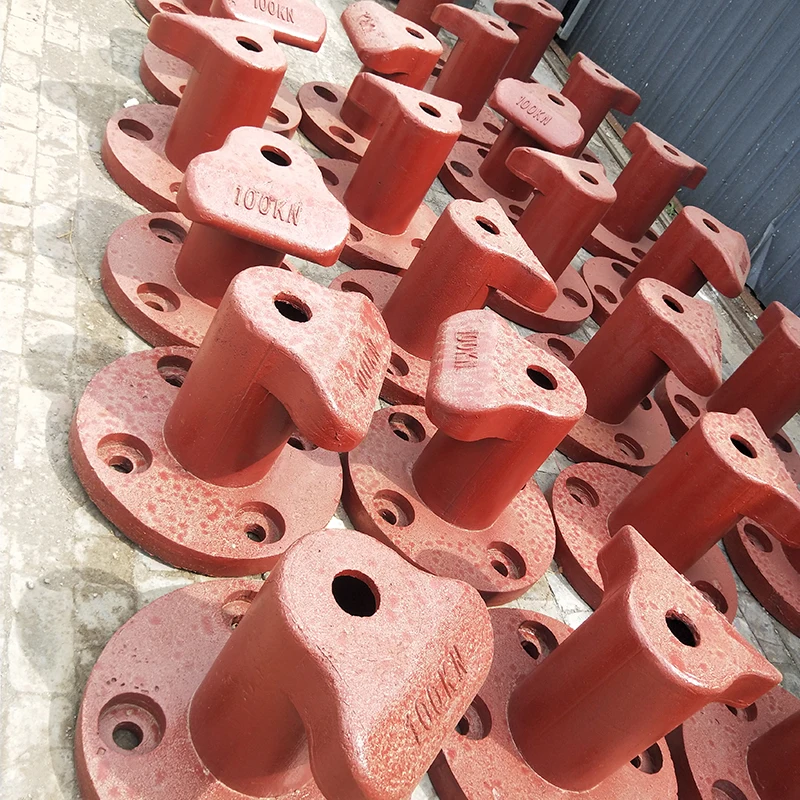 Изготовленные на заказ сварные стальные пластины/чугунные крестообразные морские Швартовочные болларды тройного типа для