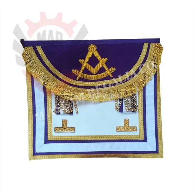 Scottish rite WM Apron set | Custom made Provincial Apron | Collar | Sash | Cuff Gauntlets