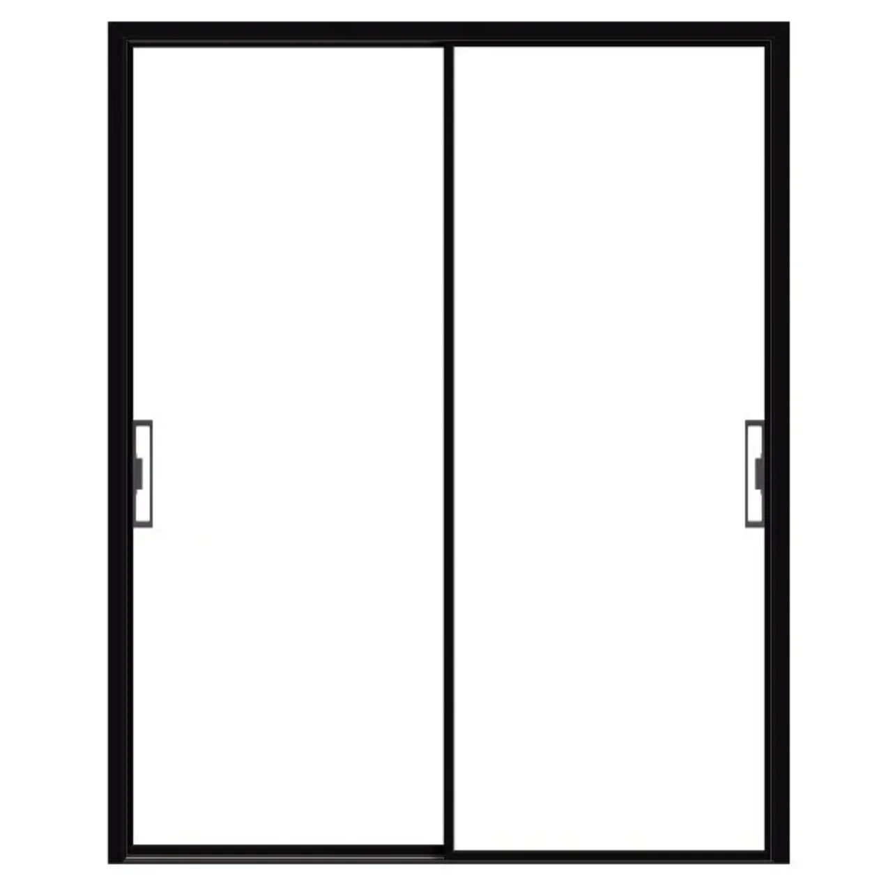 Aluminum profile double entry door with double glass